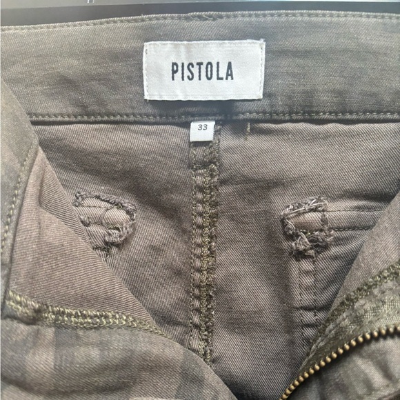 PISTOLA Olive Camouflage Cargo Utility Pants High Rise Relaxed Trousers Sz 33 - Picture 8 of 12